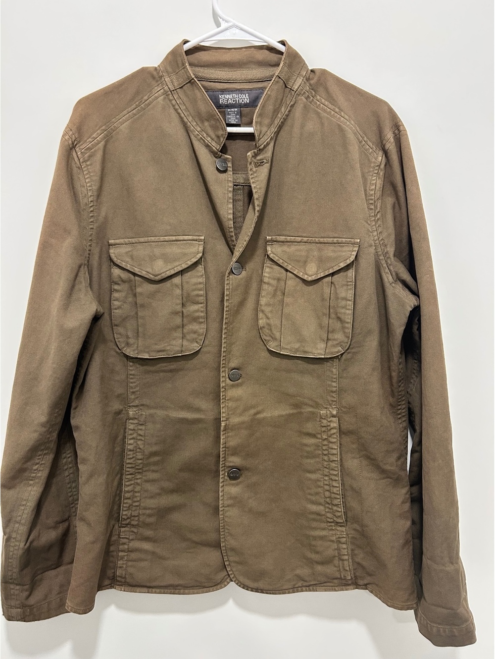 Kenneth Cole Reaction Men's Brown Cotton Jacket Medium